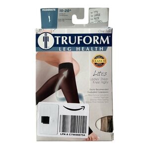 Truform - Ladies Sheer Knee High Stockings (15-20 mmHg) - Large - Nude